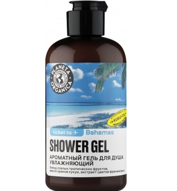 PLANETA ORGANICA / Bahamasga chipta / xushbo'y "namlovchi" dush jeli, 400 ml
