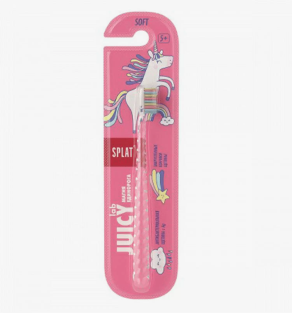 Juicy LAB seriyali bolalar tish cho'tkasi "Splat UniMagic / Unicorn Magic" kumush ionlari bilan. Pearl / Marvarid.