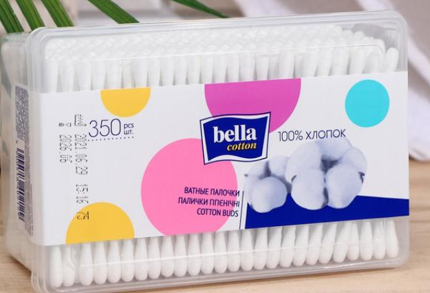 Ватные палочки Bella cotton 350 в полипропиленовой упаковке