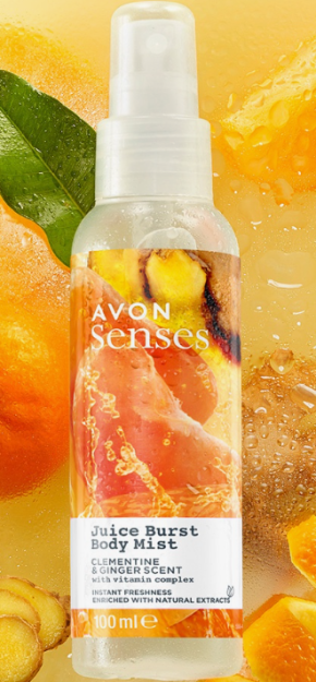 Лосьион-спрей для тела AVON senses Сочный взрыв с ароматом клементина 100 ml