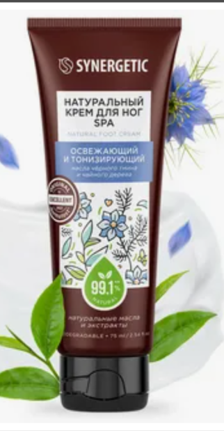 SYNERGETIC SPA tabiiy oyoq kremi tetiklantiruvchi va tonik 75ml