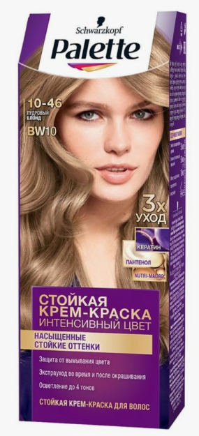 Palitra bo'yoq D / soch BW10 (10-46) kukunli blon
