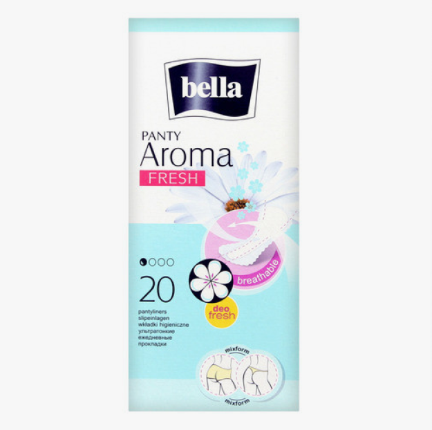 Прокладки жен.впит.многослойн. с фикс.клеевым слоем "Bella Panty for teens Energy Deo" 20 шт в к/уп.