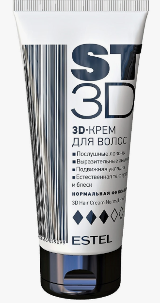 ST3D 3D HAIR CREAM NORMAL HOLD / 3D Крем для волос ST3D Нормальная фиксация (100 мл)