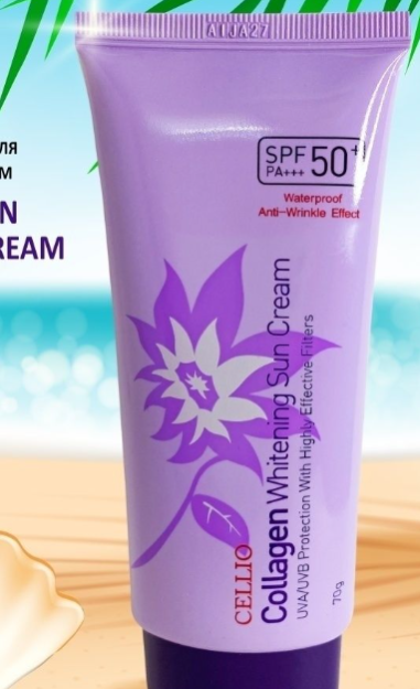 WHITENING SUN CREAM SPF50+/PA+++ 70G (CELLIO) COLLAGEN QUYOSH KREMI