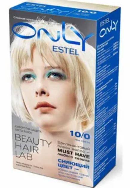Стойкая краска-гель для волос ESTEL ONLY 10/0 Светлый блондин EO10/0