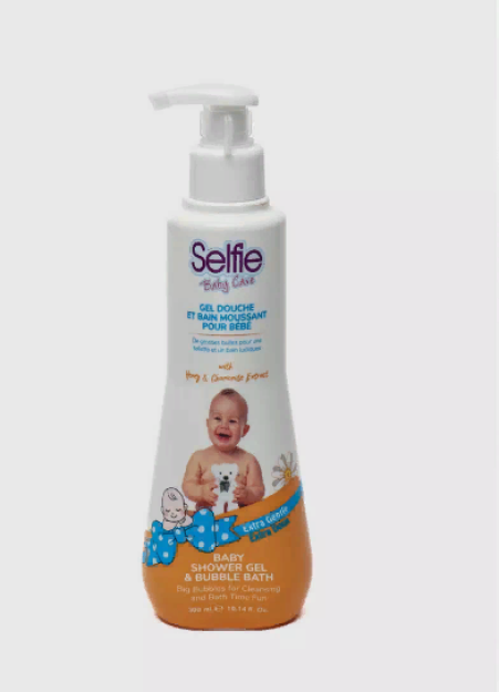 Selfie 300ml bolalar uchun dush jeli va ko'pikli vanna-Asal va romashka