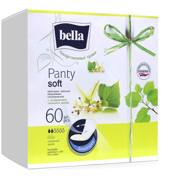 Bella PANTY SOFT Tilia har bir karta uchun 60 dona.qarang:(Jo'ka rangi)