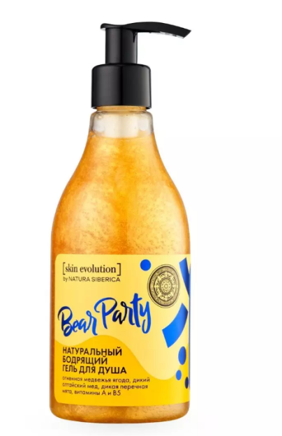 Natura Siberica / Skin Evolution / "BEAR PARTY jonlantiruvchi" dush Jeli, 300 ml