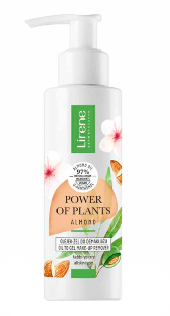 LIRENE POWER OF PLANTS ROSE MAKIYAJNI OLIB TASHLASH UCHUN KO'PIKLI YOG ' 145ML