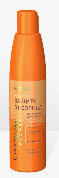 Balz. - qaniydi?Sochlar uchun CUREX-hidratsiya. va pit. CUREX sunflower CUS250/B11 UV filtri bilan