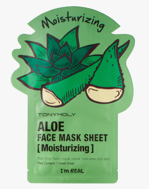 Aloe ekstrakti bilan yuz niqobi./I AM ALOE MASK SHEET - MOISTURIZING 21ml
