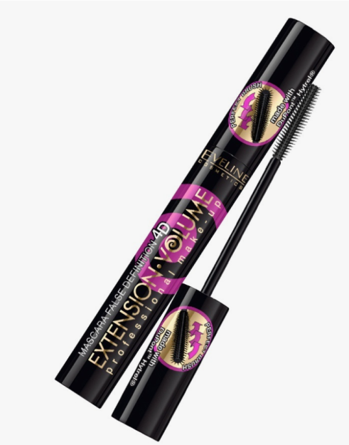 EVELINE EXTENSION VOLUME PROFESSIONAL MAKE-UP MASKARA HADDAN TASHQARI HAJM VA KENGAYTMA 10ML