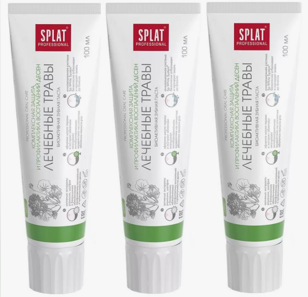 Professional "splat (splat) MEDICAL HERBS " seriyali tish pastasi / o'simlik preparatlari". 100 g