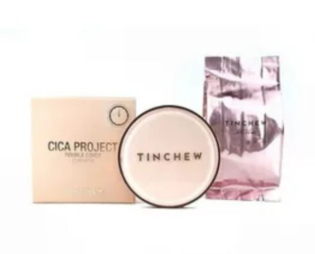 TINCHEW CICA PROJECT DOUBLE COVER CUSHION-21 NATURAL BEIGE (15GX2PCS)
