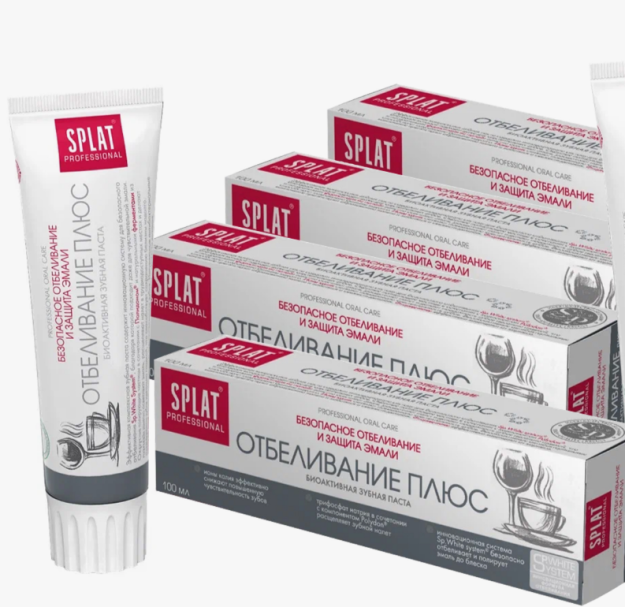 Professional "splat (splat) WHITE PLUS/ oqartirish Plus" seriyali tish pastasi. 100 g.