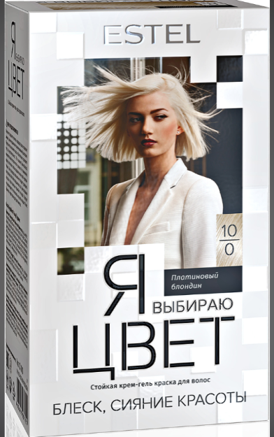 Krem jeli soch bo'yog'i men Estel rangini tanlayman, ohang 10/0 platina sarg'ish, 145 ml. YVTS10 / 0