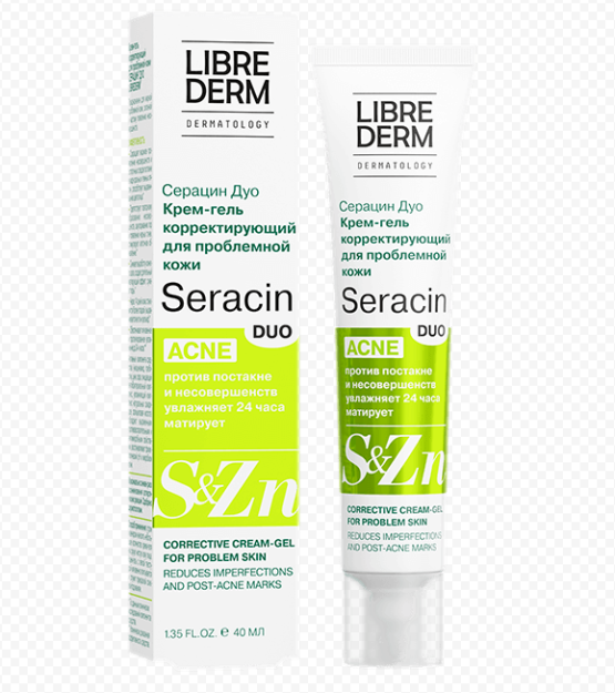 LIBREDERM Seracin duo muammoli teri uchun tuzatuvchi krem jeli 40 ml