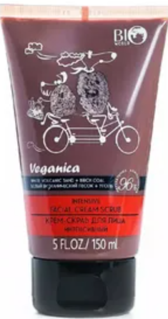 Kremli yuz skrabi kuchli "vulkanik qum, ko'mir", 150ml