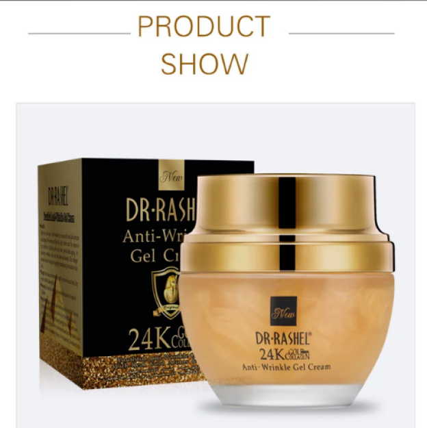Гель-крем для лица с коллагеном 24K Голд,/24K Gold collagen Anti-Wrinkle Gel Cream. Арт.№DRL-1179, , шт