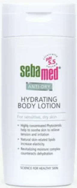 Sebamed ANTI-DRY hydrating body lotion 200 ml (Увлажняющий лосьон для сухой кожи тела)