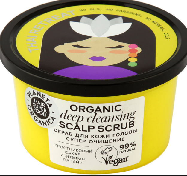 PO / Hair Super Food / Скраб для кожи головы "супер очищение"Organic scalp scrub "Deep clean."250 мл