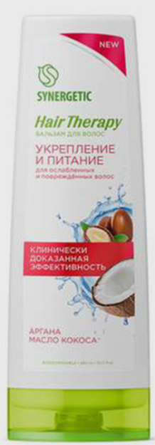 SYNERGETIC soch balzami soch terapiyasini kuchaytirish va oziqlantirish 0,36 l