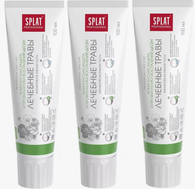 Professional "splat (splat) MEDICAL HERBS " seriyali tish pastasi / o'simlik preparatlari". 100 g