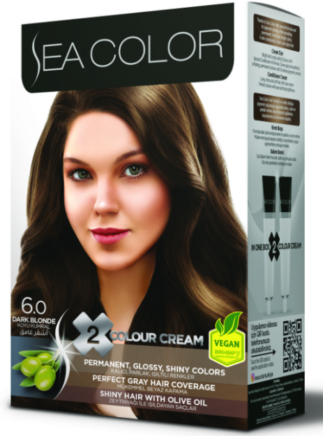 LILA COSMETICS Краска для волос SEA COLOR 6,0 Dark blonde - Темно-русый