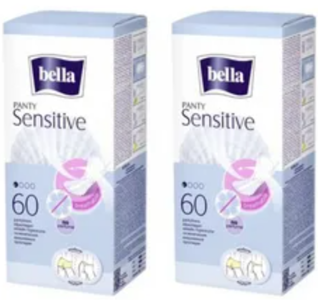 Ежедневные прокладки "Bella PANTY SENSITIVE " 60 шт. в картонной упаковке