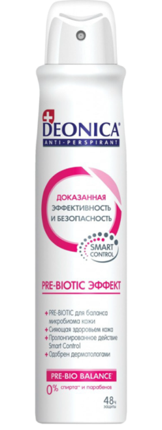 DEONICA antiperspirant antibakterial ta'sir, 200 ml (buzadigan amallar)