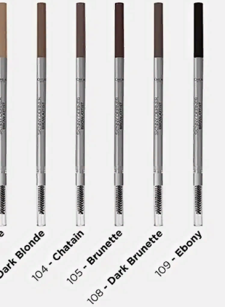 Карандаш для бровей L'Oreal Paris "Brow Artist Designer", оттенок 303, темно-коричневый