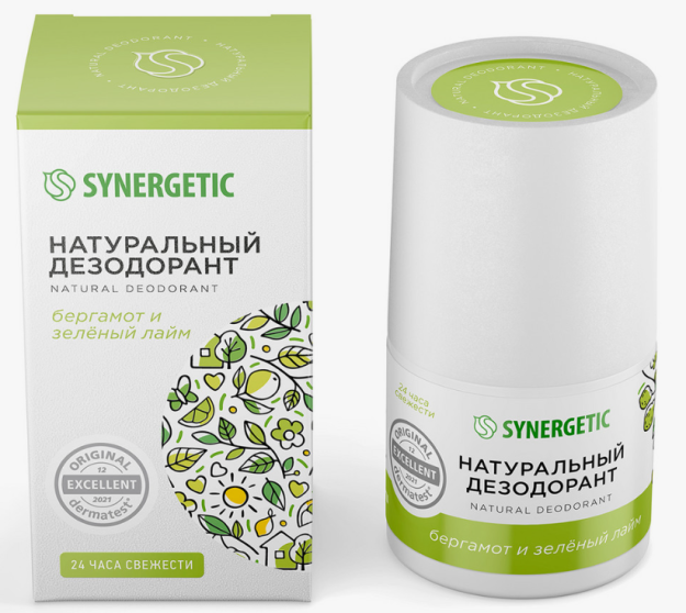 Tabiiy dezodorant SYNERGETIC "bergamot-ohak yashil" 50ml