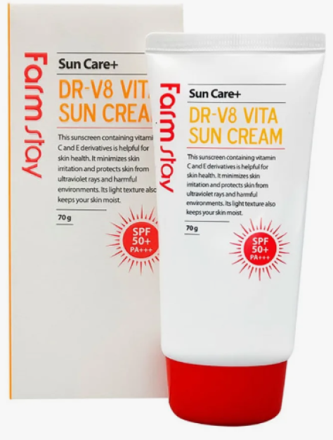 Farm stay sun care+ DR-V8 VITA SUN CREAM spf 50+ 70g