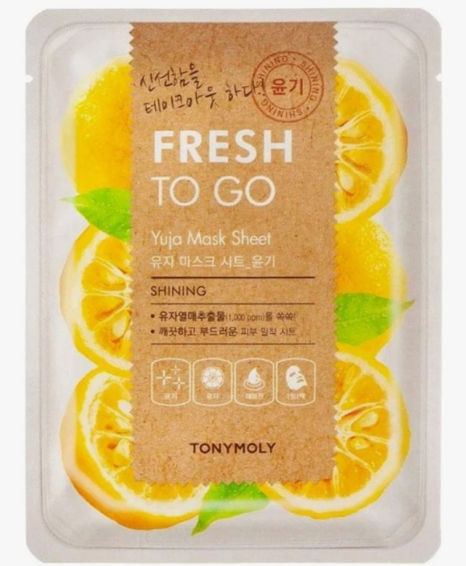 Yuzu sitrus ekstrakti bilan yuz niqobi./FRESH TO GO YUJA MASK SHEET 22gr