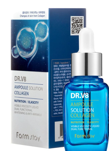Сыворотка для лица DR.V8 Collagen Ampoule Solution 30ml (FarmStay)