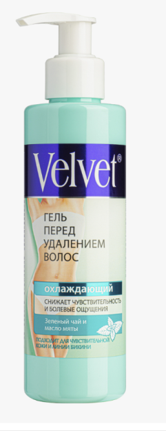 Sochni olib tashlashdan oldin Velvet jeli sovutish, 200ml