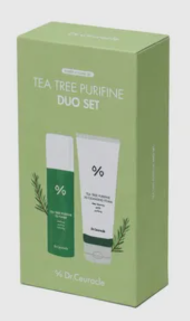 Doktor choy daraxti yuzni parvarish qilish to'plami.Ceuracle TeaTree Purifine Duo Set TONER + FOAM