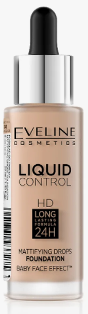 EVELINE LIQUID CONTROL 010 LIGHT BEIGE 32ML TONAL SUYUQ YUZ BAZASI