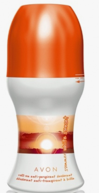 Дезодорант-антиперспирант с шариковым аппликатором серии AVON Summer White Sunset, 50ml