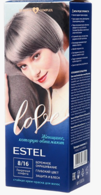 ESTEL LOVE permanent hair color cream, 8/0 Dark Blonde, 115 ml / Стойкая крем-краска для волос ESTEL LOVE тон 8/0 Светло-русый (115мл)