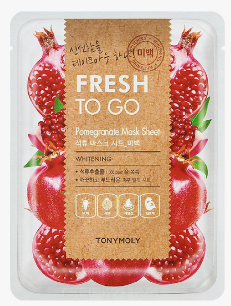 Маска для лица с экстрактом граната./FRESH TO GO POMEGRANATE MASK SHEET 22gr
