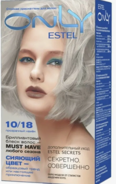 ESTEL ONLY Permanent Gel Haircolor 10/16 Light blonde ash-violet, 125 ml. / Estel soch jeli faqat 10/16 sariq sariq kul-Fi