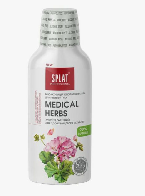 Ополаскиватель для полости рта серии Professional «SPLAT (СПЛАТ) MEDICAL HERBS / ЛЕЧЕБНЫЕ ТРАВЫ». 275 мл.