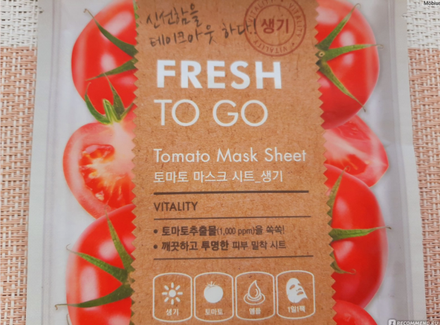 Pomidor ekstrakti bilan yuz niqobi./FRESH TO GO TOMATO MASK SHEET 22gr