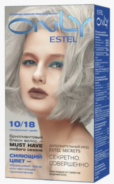 ESTEL ONLY Permanent Gel Haircolor 7/0 Blonde, 125 ml. / Doimiy bo'yoq-ESTEL soch jeli faqat 7/0 ochiq jigarrang, 125 ml.