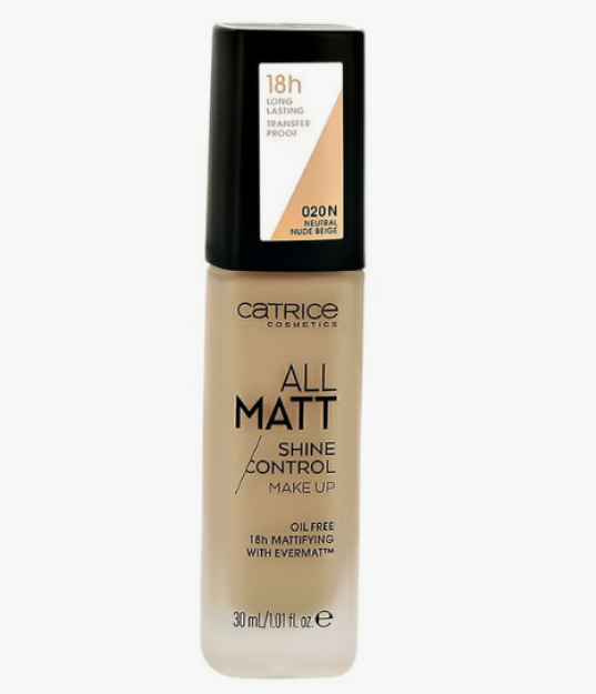 Тональная основа All Matt Shine Control Make Up, 027 N Neutral Amber Beige