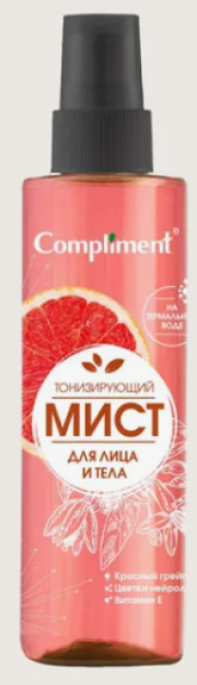 Yuz va tanani tonlama uchun to'liq Mist, 250ml