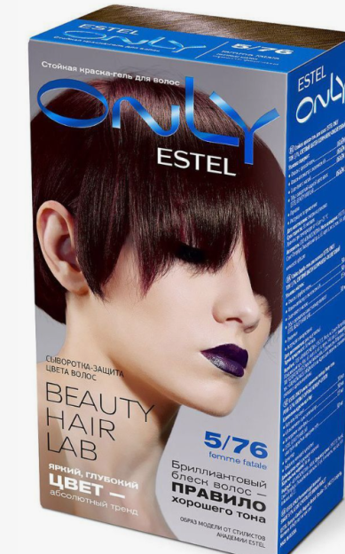 ESTEL ONLY Permanent Gel Haircolor 4/6 Brown purple, 125 ml. / Стойкая краска-гель для волос ESTEL ONLY 4/6 Шатен фиолетовый, 125 мл.