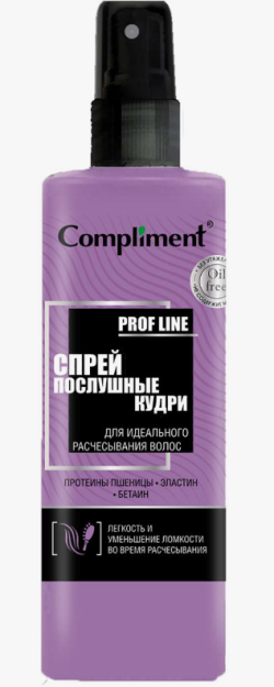Sochni mukammal tarash uchun compliment spray itoatkor bukleler, 200ml